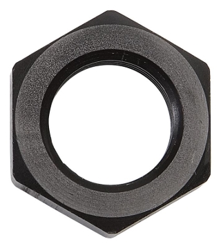 Picture of 12AN To 1 1/16" -12 Thread Bulkhead Nut Adapter Fitting With Black Finish