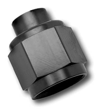 Picture of 4AN Flare Cap Adapter Fitting With Black Finish