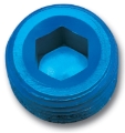 Picture of 1/4" Aluminum Allen Socket Plugs Adapter Fitting With Blue Finish