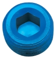 Picture of 1/2" Aluminum Allen Socket Plugs Adapter Fitting With Blue Finish