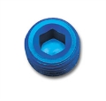 Picture of 3/8" Aluminum Allen Socket Plugs Adapter Fitting With Blue Finish
