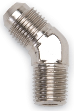 Picture of 6AN 45 Degree Flare To 3/8" Pipe Adapter Fitting With Endura Finish