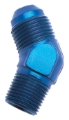 Picture of 8AN 45 Degree Flare To 1/2" Pipe Adapter Fitting With Blue Finish