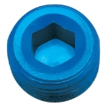 Picture of 1/2" Aluminum Allen Socket Plugs Adapter Fitting With Blue Finish