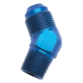 Picture of 8AN 45 Degree Flare To 1/2" Pipe Adapter Fitting With Blue Finish