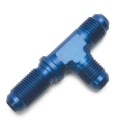 Picture of 4AN Flare Bulkhead Tee On Run Adapter Fitting With Blue Finish