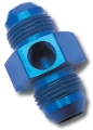 Picture of 8AN Flare Union Fuel Pressure Adapter With Blue Finish