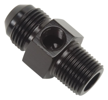 Picture of 6AN Flare To 3/8" Pipe Fuel Pressure Adapter With Black Finish