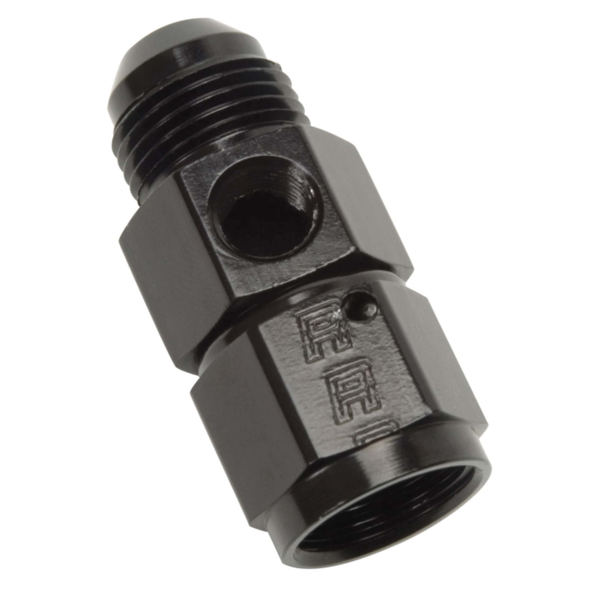 Picture of 8AN Fuel Pressure Takeoff Adapter, 1/8" NPT Side Port With Black Finish