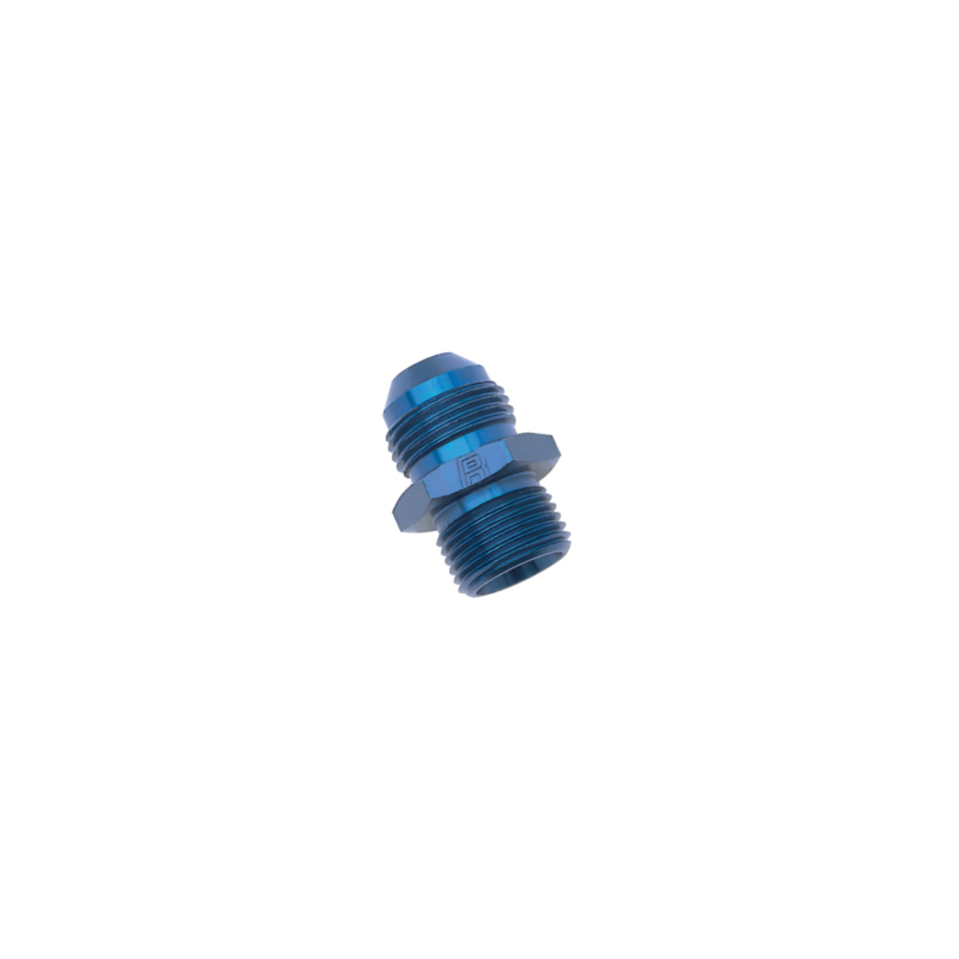 Picture of 4AN Flare To 8mm X 1.0 Metric Adapter Fitting With Blue Finish