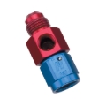 Picture of 6AN Fuel Pressure Takeoff Adapter, 1/8" NPT Side Port With Red/Blue Finish