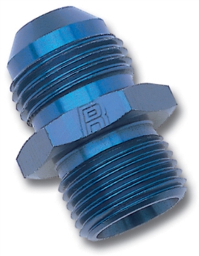 Picture of 6AN Flare To 14mm X 1.5 Metric Adapter Fitting With Blue Finish