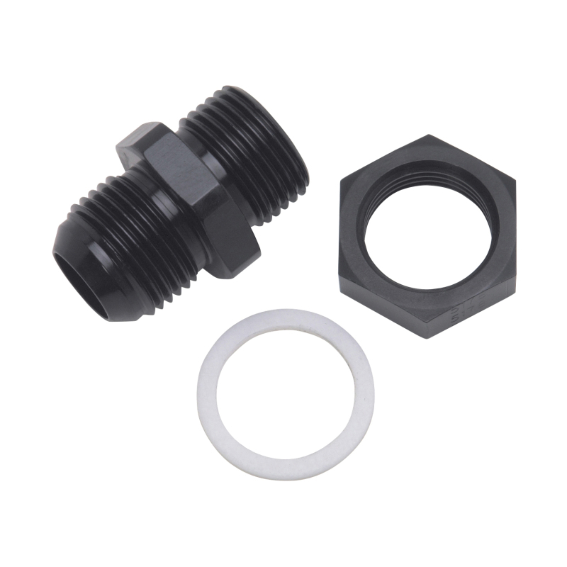 Picture of 6AN Fuel Cell Bulkhead Fitting With Black Finish