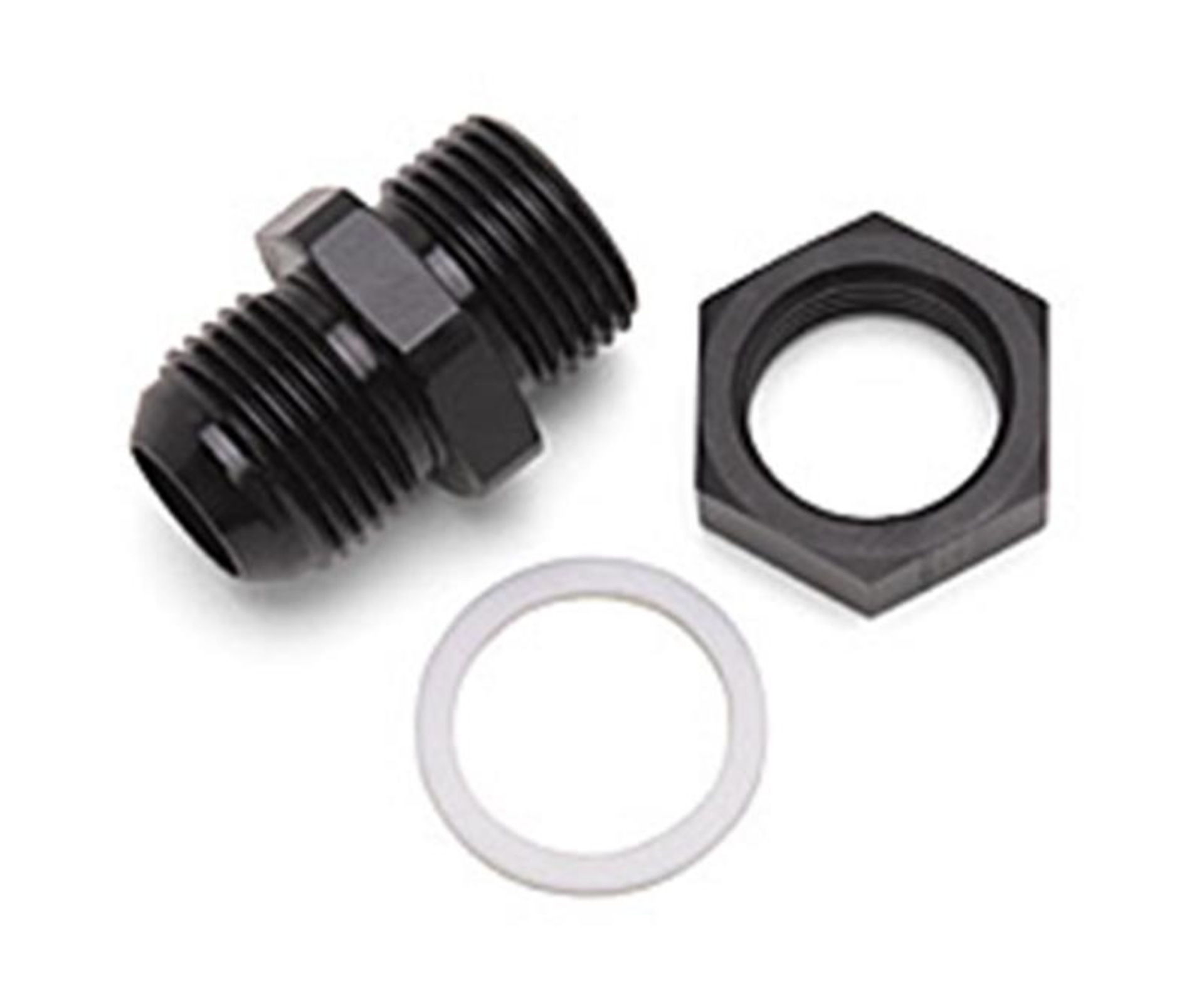 Picture of 10AN Fuel Cell Bulkhead Fitting With Black Finish