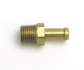 Picture of 1/4 NPT X 8mm (5/16") Hose Single Barb Edelbrock Manifold Brass Fitting