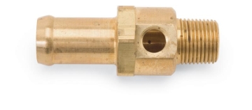 Picture of 3/8" NPT x 17MM Smooth Hose Adapter, 1/8" NPT Female Side Port, Gold Finish