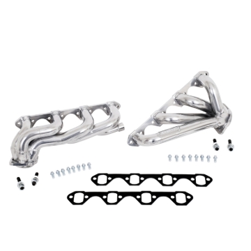 Picture of BBK 87-95 Ford F150 Truck 5.8 351 Shorty Unequal Length Exhaust Headers - 1-5/8 Silver Ceramic
