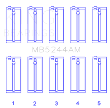 Picture of King Honda 91CI/1.5L D15A2/D15A3/D15B1/D15B2/D15B7/D15B8/D15Z1 (Size +0.50) Main Bearing Set