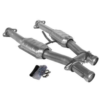 Picture of BBK 79-93 Mustang 5.0 Short Mid H Pipe With Catalytic Converters 2-1/2 For BBK Long Tube Headers