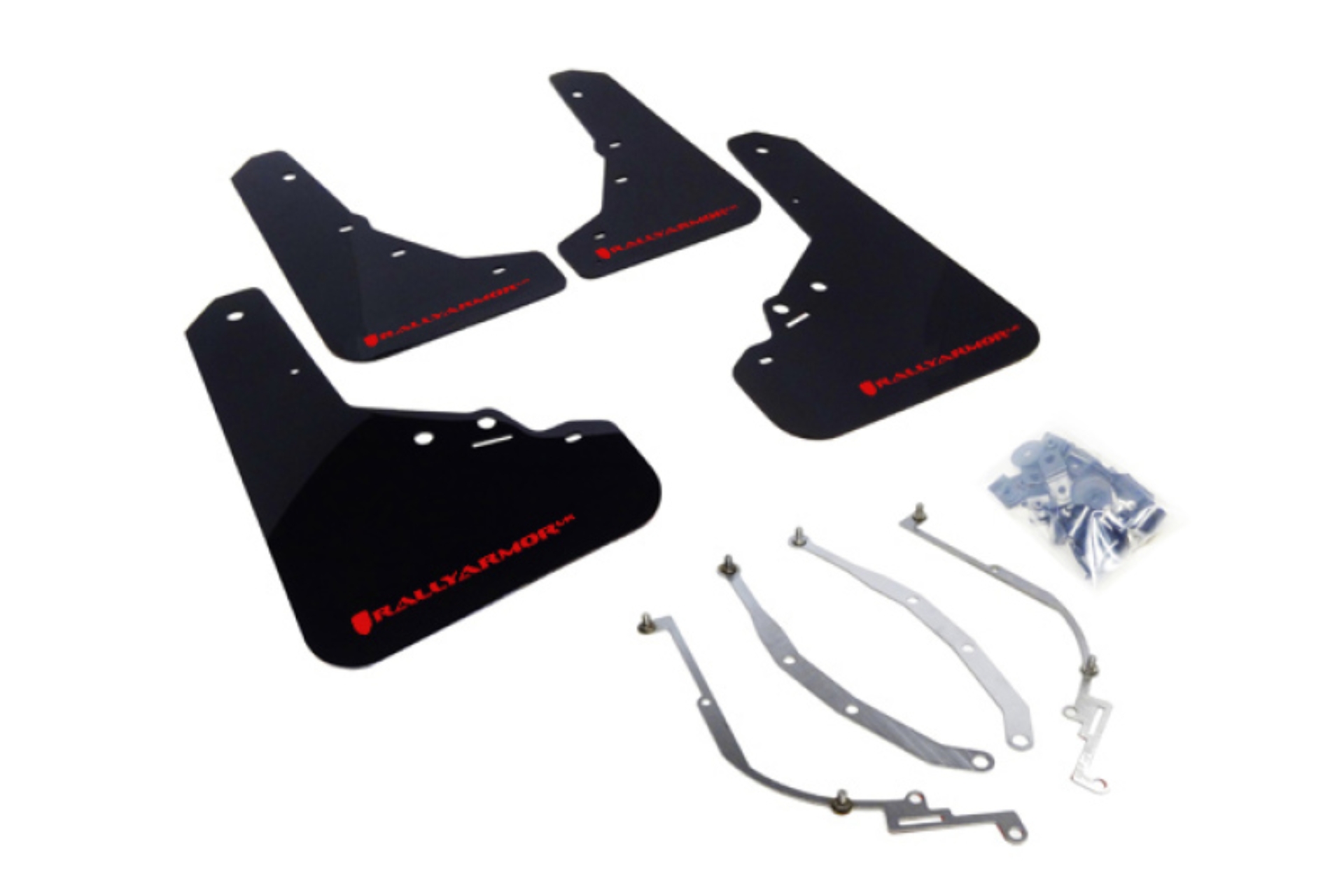 Picture of Rally Armor 12-18 Fiat 500 Black UR Mud Flap w/Red Logo