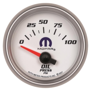 Picture of Autometer Mopar 52mm Short Sweep Electronic 0-100 PSI Oil Pressure Gauge