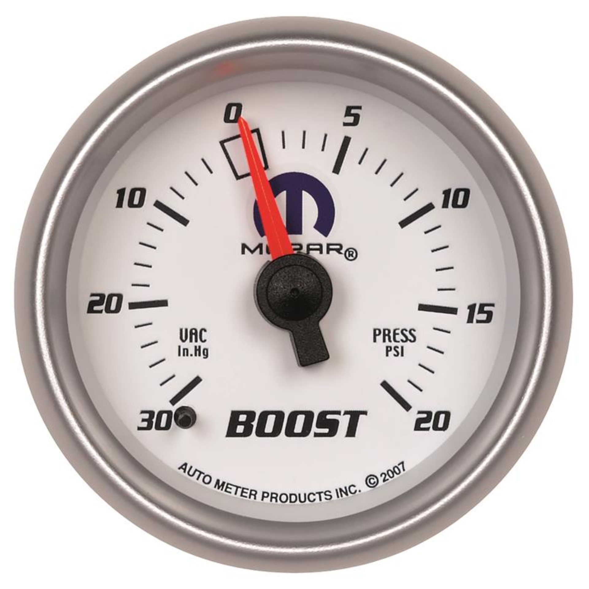 Picture of Autometer Mopar 52mm Mechanical 30 In Hg-Vac/20 PSI Vacuum/Boost Gauge