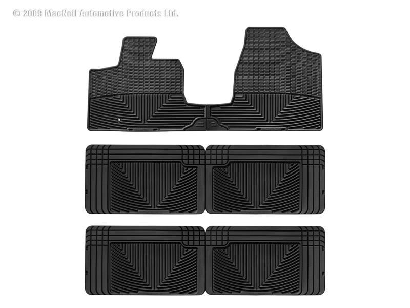 Picture of WeatherTech 08-11 Chrysler Town & Country Front/Rear/and Rear Rubber Mats - Black