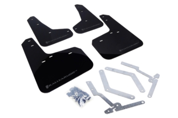 Picture of Rally Armor 12-19 Ford Focus ST / 16-19 RS Black Mud Flap w/Grey Logo