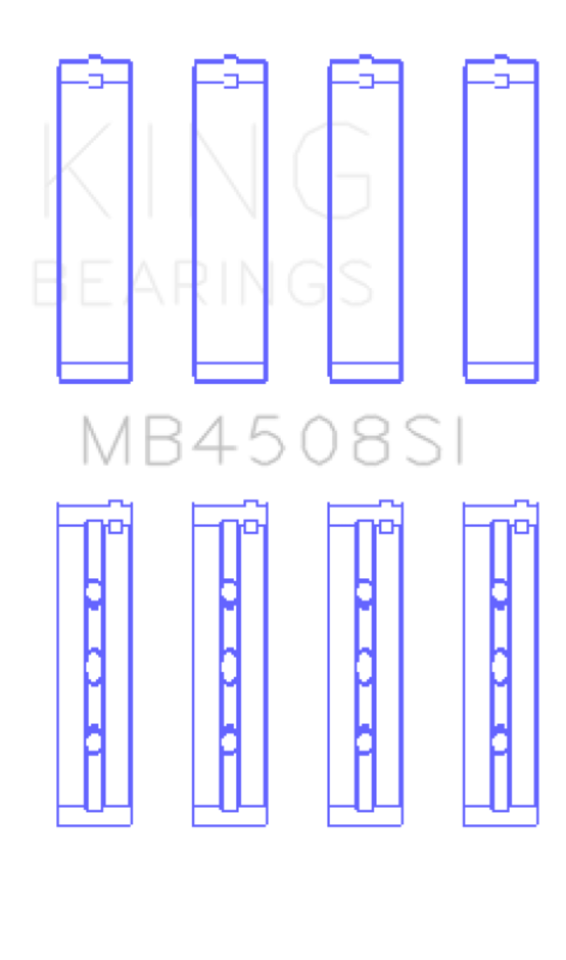 Picture of King Engine Bearings Acura J30A/J32A/J35A/J35Z (Size +0.5) Performance Main Bearing Set