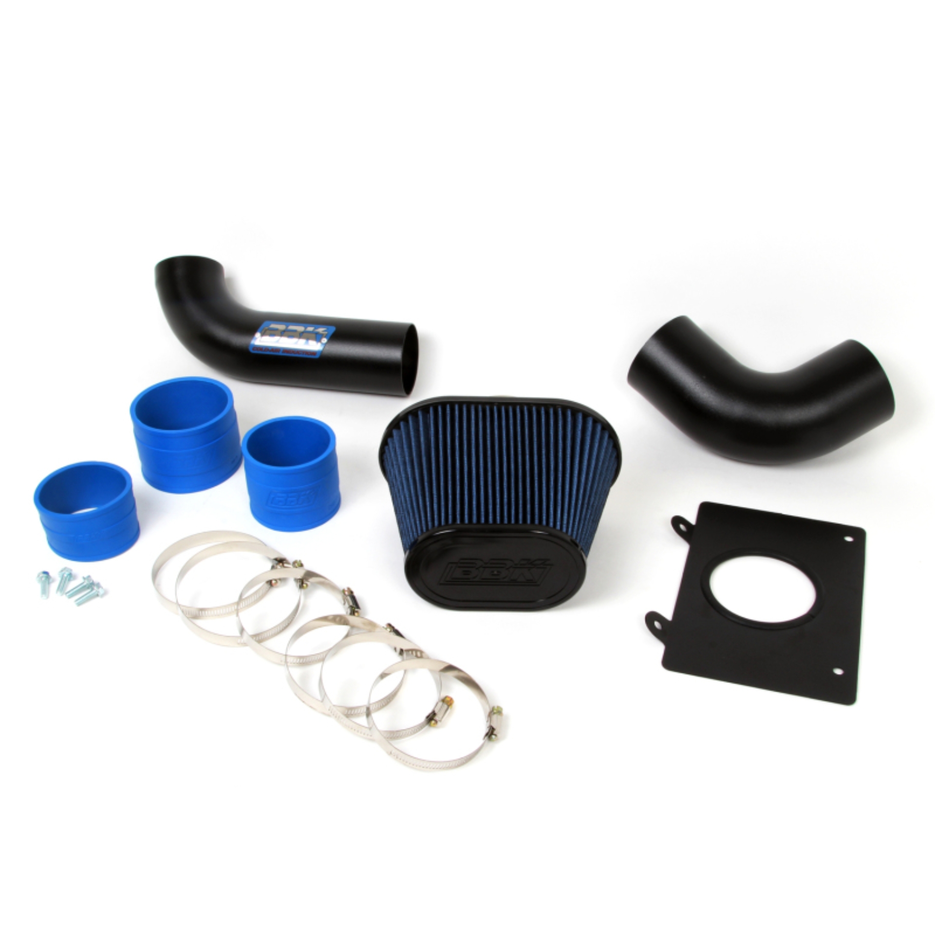 Picture of BBK 86-93 Mustang 5.0 Cold Air Intake Kit - Fenderwell Style - Blackout Finish