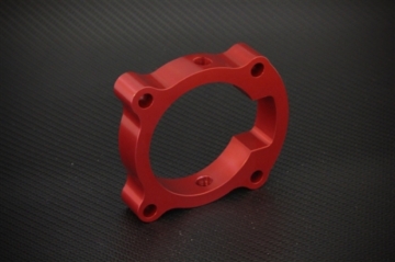 Picture of Torque Solution Throttle Body Spacer (Red): Hyundai Genesis Coupe 2.0T 10-12