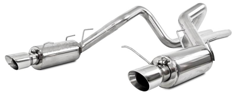 Picture of MBRP 11-14 Ford Mustang GT 5.0L Dual Split Rear Race Version T409 3in Cat Back Exhaust System
