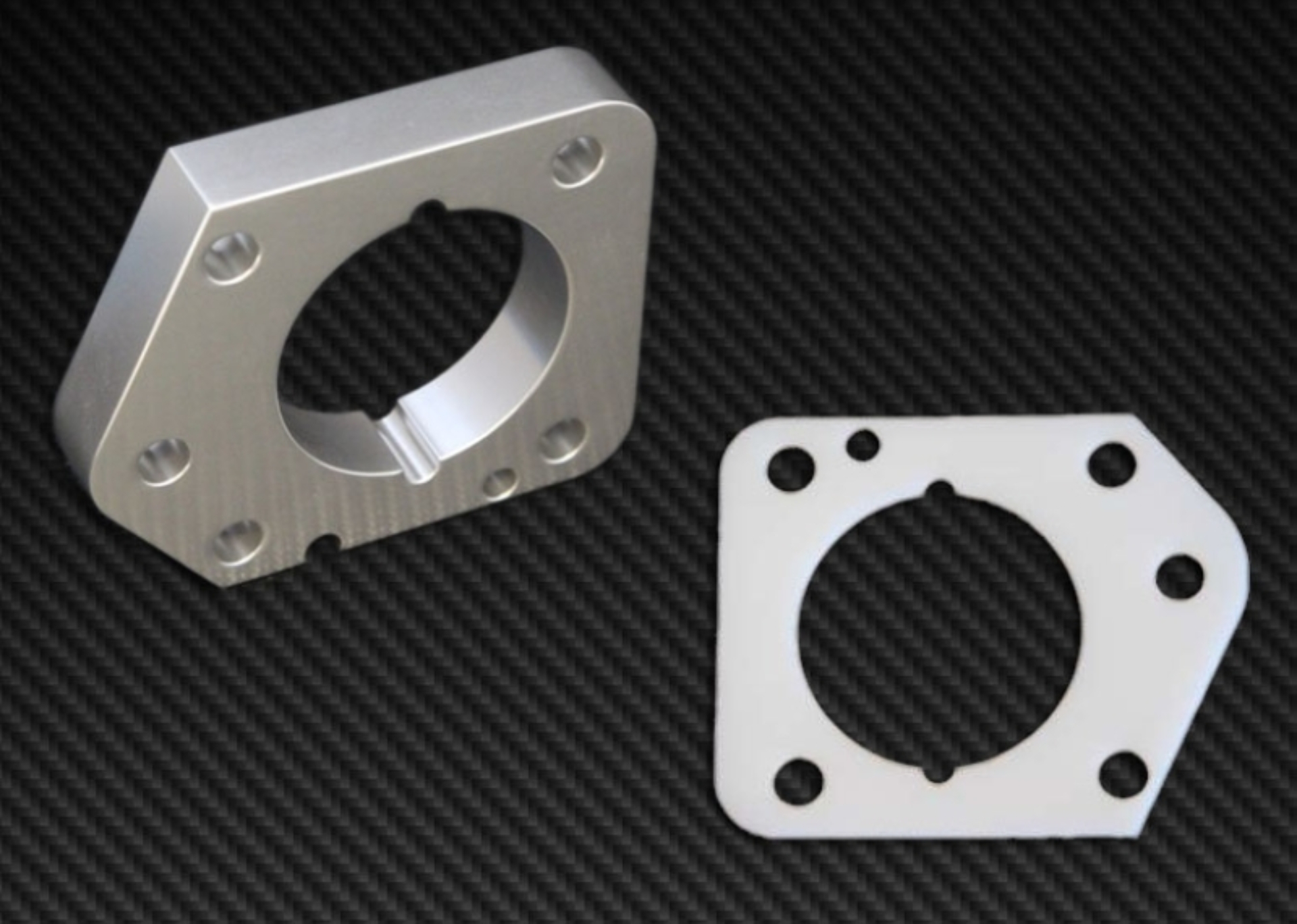 Picture of Torque Solution Throttle Body Spacer (Silver): Honda Civic LX/EX/DX 2006-2011