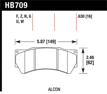 Picture of Hawk Performance HAWK DTC-70 Brake Pad Sets - HB709U.630