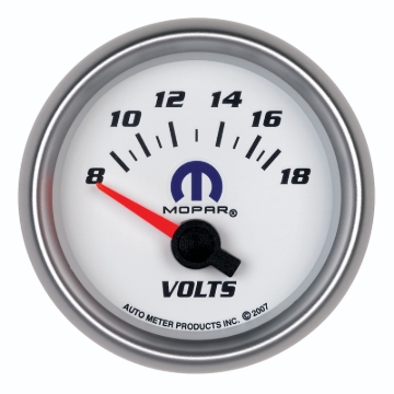 Picture of Autometer Mopar 52.4mm SSE 8-18 Volts Voltmeter Gauge