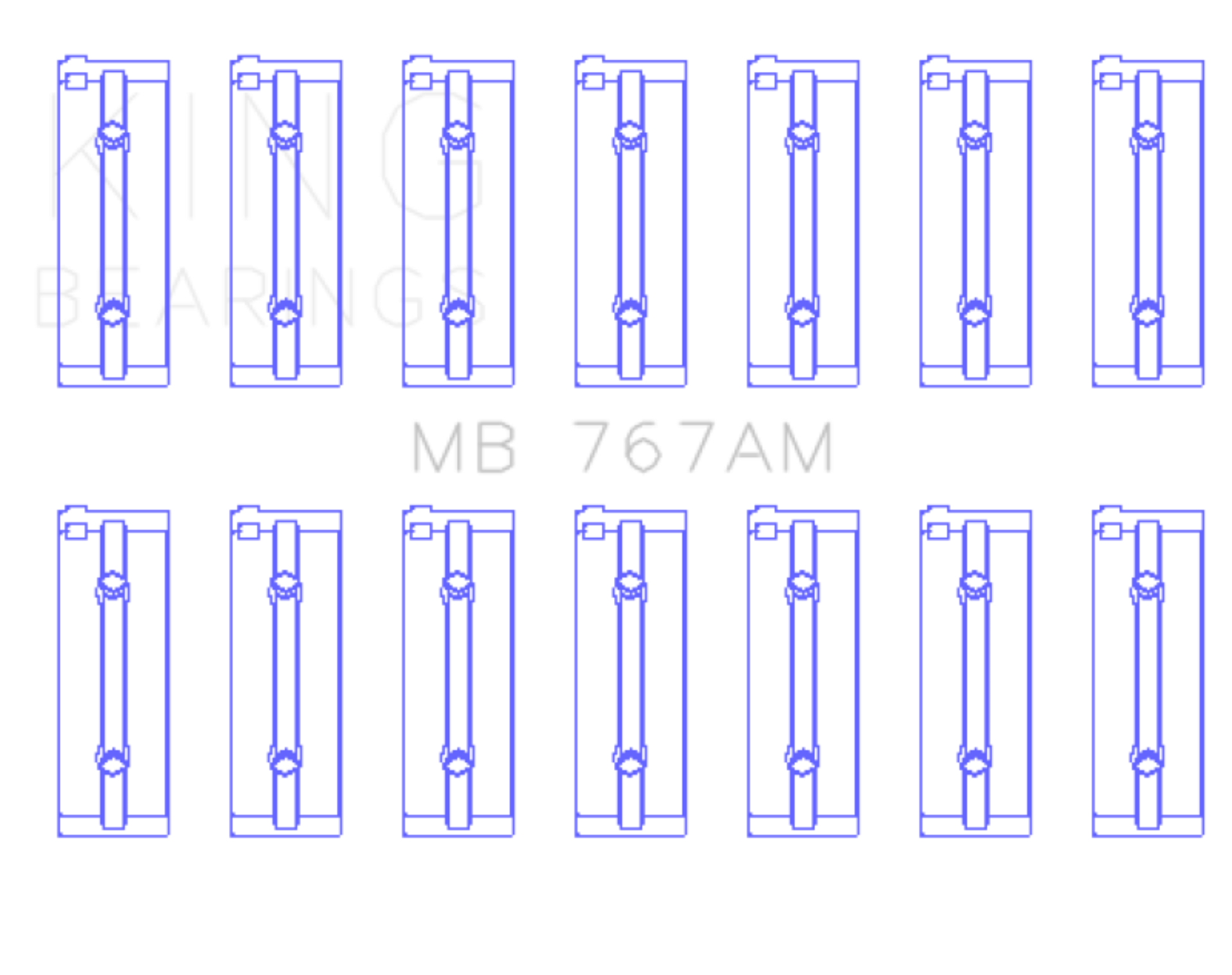 Picture of King Engine Bearings Toyota 2M/4M/5ME/5MGE/7MGE/7MGTE (Size +1.0) Main Bearing Set