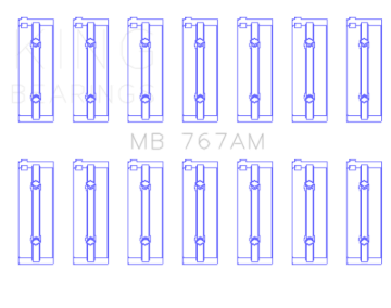Picture of King Engine Bearings Toyota 2M/4M/5ME/5MGE/7MGE/7MGTE (Size +0.5) Main Bearing Set