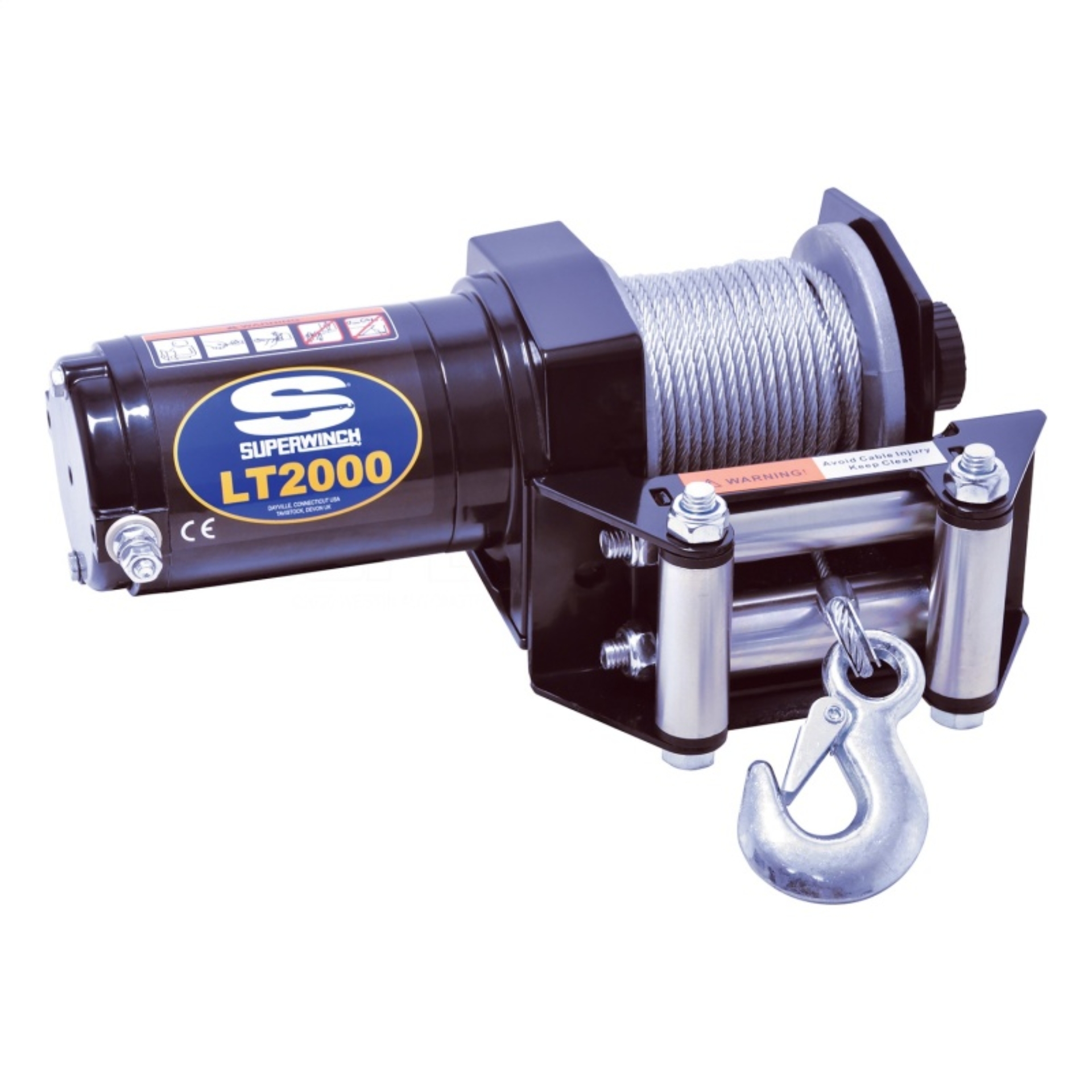 Picture of 2;000 lbs; 12 VDC; 5/32 in x 49 ft steel rope; dual relays and circuit breaker p