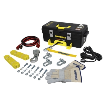 Picture of 4;000 lbs; 12 VDC; 7/32 in x 47 ft synthetic rope; sealed handheld rocker swith;
