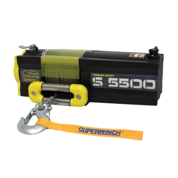 Picture of 5;500 lbs; 12 VDC; 9/32 in x 60 ft steel rope; 30.5 ft handheld remote control;