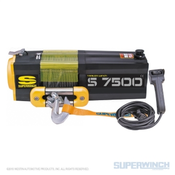Picture of 7;500 lbs; 12 VDC; 5/16 in x 55 ft steel rope; 30.5 ft handheld remote control;