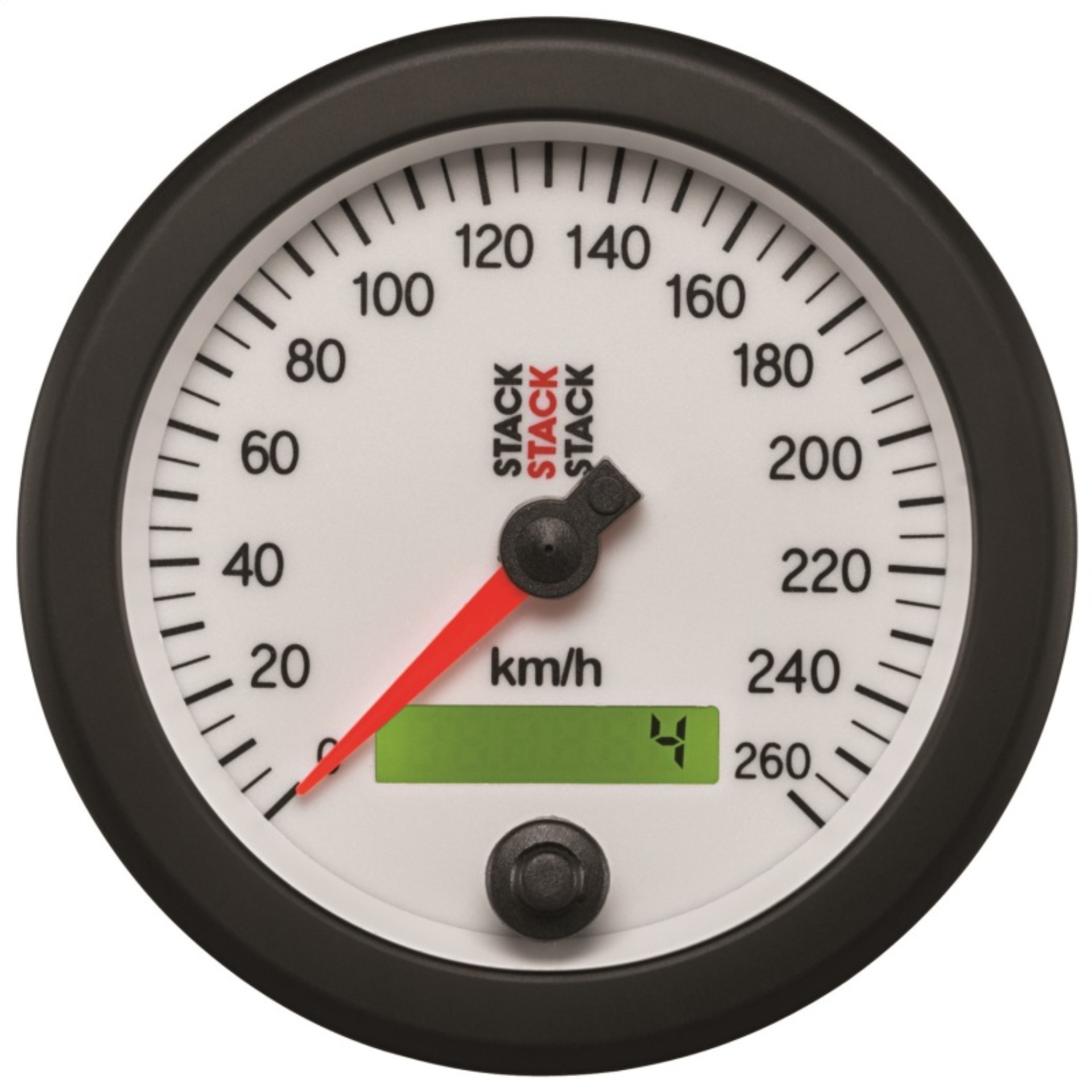 Picture of Autometer Stack Instruments 88MM 0-260 KM/H Programmable Speedometer - White