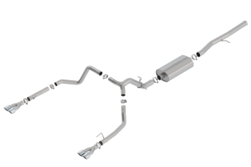 Picture of Borla 19 Chevrolet Silverado/GMC Sierra 1500 6.2L SS Touring Catback Exhaust - Square Chrome Tips