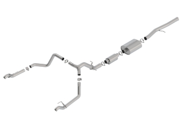 Picture of Borla 19 Chevrolet Silverado/GMC Sierra 1500 6.2L SS (S-Type) Catback Exhaust w/ Factory Tips