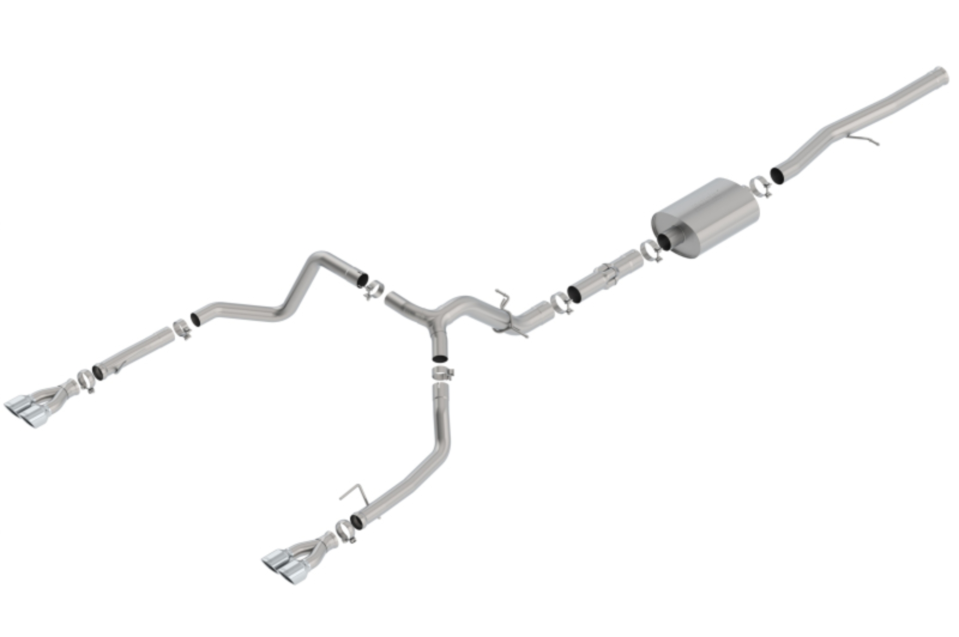 Picture of Borla 19 Chevrolet Silverado/GMC Sierra 1500 6.2L SS ATAK Catback Exhaust - Square Chrome Tips