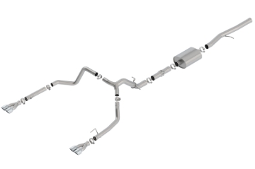Picture of Borla 19 Chevrolet Silverado/GMC Sierra 1500 6.2L SS ATAK Catback Exhaust - Square Chrome Tips