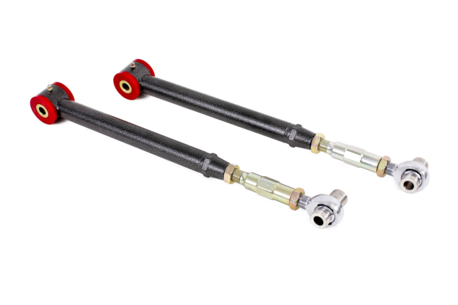 Picture of BMR 05-14 S197 Mustang On-Car Adj. Lower Control Arms / Rod End Combo (Poly) - Black Hammertone