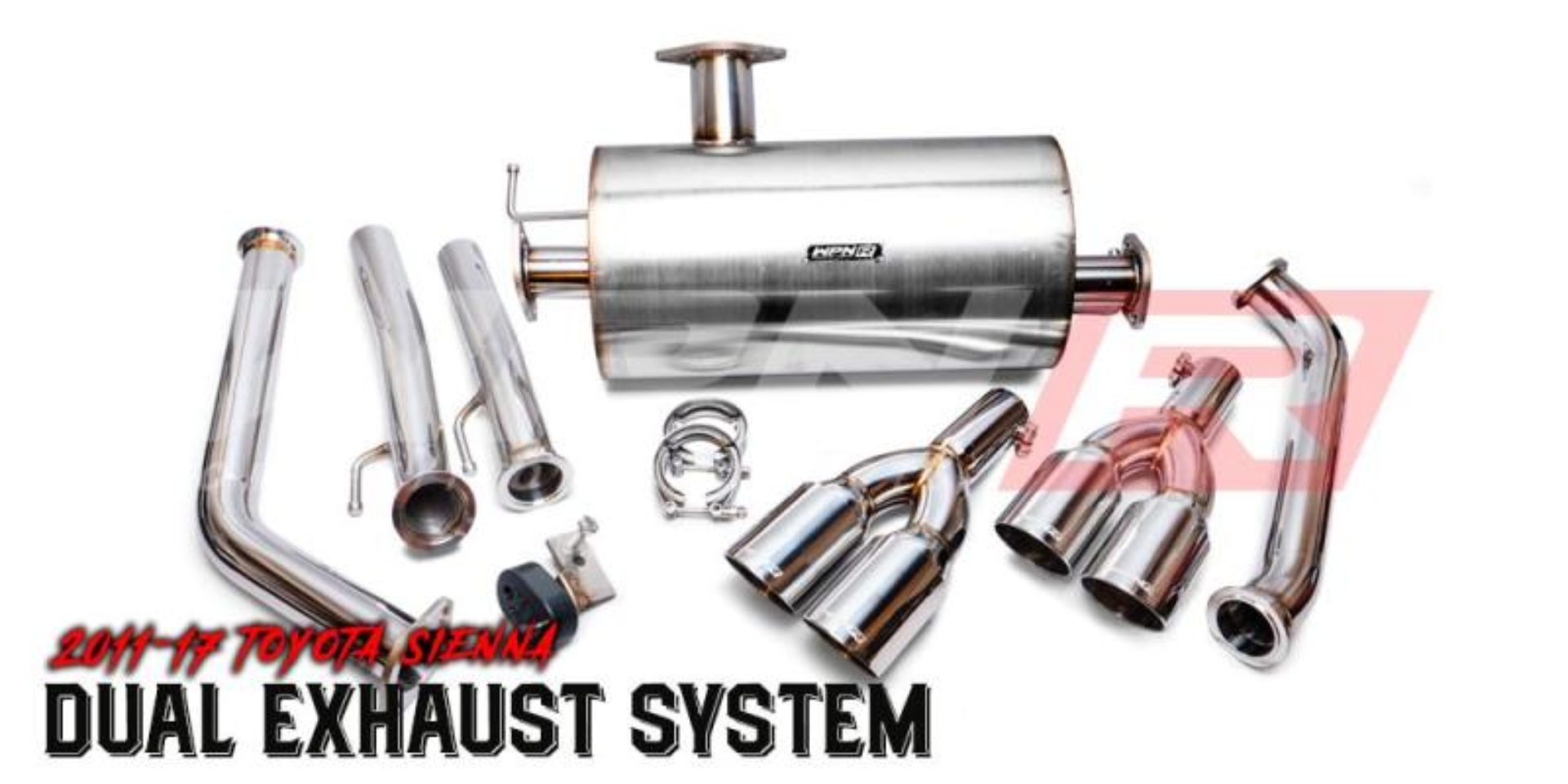 Picture of Weapon R 11-17 Toyota Sienna 3.5L Axle Back Exhaust w/Straight Cut Tips