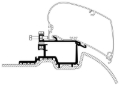 Picture of Thule HideAway Awning Roof Mount Adapter for Mercedes Sprinter (w/o OE Track) - Silver