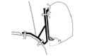 Picture of Thule HideAway Awning Wall Mount Adapter for Dodge ProMaster - Black/Silver